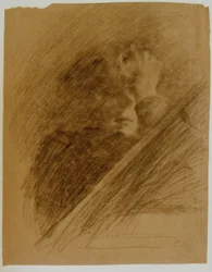 Selbstbildnis mit aufgestütztem Arm