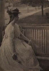 Auf der Veranda Julia Hall McCune, um 1897