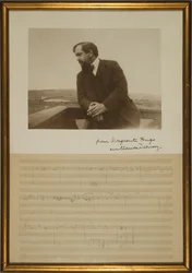 Manuskriptseite der Musik für 