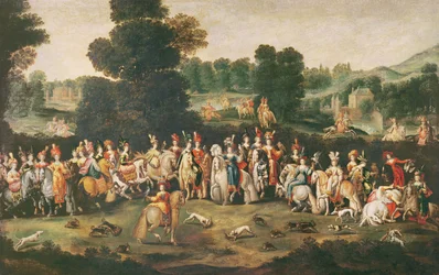 Die Herzogin von Lothringen auf der Jagd