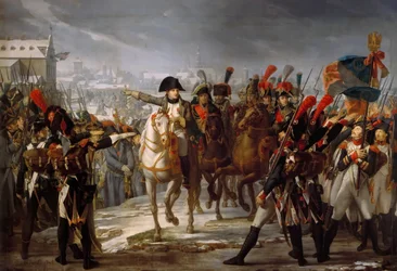 Napoleons Ansprache an das 2. Korps der Grande Armée vor dem Angriff auf Augsburg am 12. Oktober 1