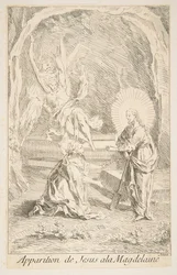 Christus erscheint Maria Magdalena. Schöpfer: Claude Gillot, Jacques Gabriel Huquier
