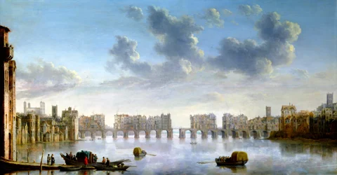 Die alte London Bridge, ca. 1630