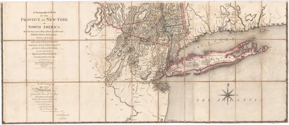 Chorographische Karte der Provinz New-York von Sauthier [unterer Teil der Karte]