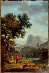 La bergere des Alpes. Gemälde von Joseph Vernet