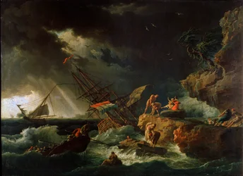 Sturm auf dem Meer, 1740er-Jahre.