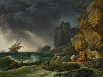 Stürmische See mit Schiffswrack, 1780