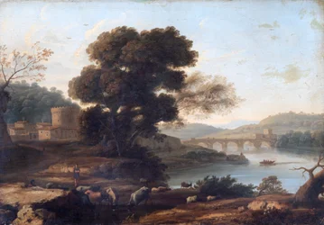 Pastorale Landschaft mit der Ponte Molle, Rom