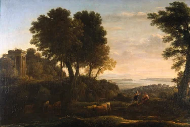 Landschaft mit Merkur und Battus