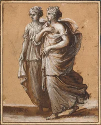 Zwei Frauen in klassischer Kleidung