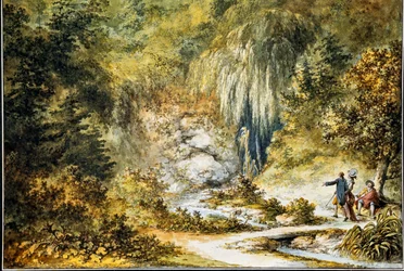 Blick auf den Garten, aus 