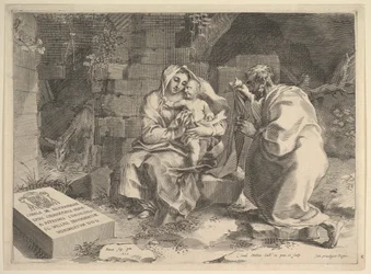 Heilige Familie ruht während der Flucht nach Ägypten, 1635