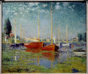 Argenteuil. Zwei rote Segelboote