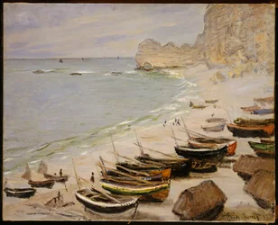 Boote am Strand von Étretat, 1883