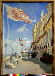 Hotel des Roches Noires in Trouville. Gemälde von Claude Monet (1840-1926)