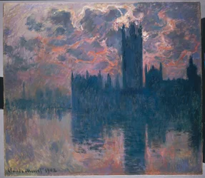 Häuser des Parlaments, Sonnenuntergang, 1902