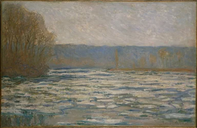 Eisbruch auf der Seine bei Bennecourt