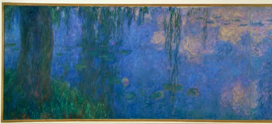 Der Seerosenteich mit Weiden, Der Morgen mit Weiden