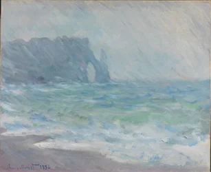 Regen in Étretat