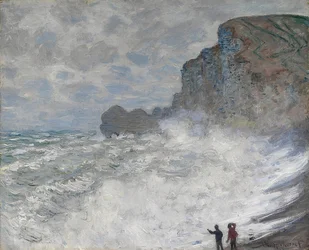 Rauhes Wetter in Étretat
