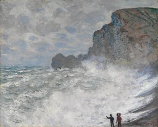 Stürmisches Wetter in Étretat