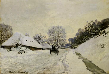 Der Karren oder Straße unter Schnee in Honfleur, 1865