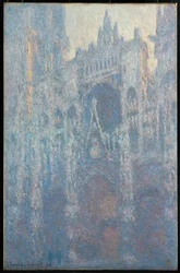 Das Portal der Kathedrale von Rouen im Morgenlicht