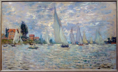 Die Boote. Regatten in Argenteuil. Gemälde von Claude Monet. Paris, Musée d