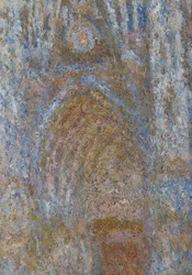 Die Kathedrale von Rouen, das Portal am Morgen, blaue Harmonie (Detail)