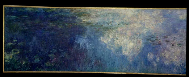 Die Seerosen; die Wolken. Linker Teil des in Giverny gemalten Triptychons.