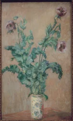 Vase mit Mohnblumen