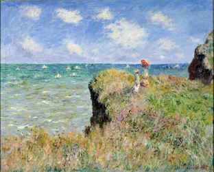 Spaziergang am Rand der Klippe, Pourville