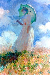 Nach links gewandte Frau mit Sonnenschirm, 1886
