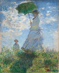 Frau mit Sonnenschirm - Madame Monet und ihr Sohn, 1875.