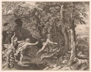 Die Wolfsjagd, Platte 5 aus Pastorales