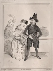 Karnevalsskizzen: Das ist seltsam! Sie sagt mir, dass ich Philibert Désormeaux bin und dass ich für einen Idioten gehalten werde!! ....woher zum Teufel weiß sie das?