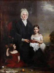 Elizabeth Cheape von Rossie und ihre Enkelinnen, ca. 1843