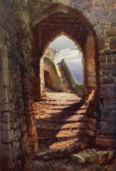 Mittelalterliche Veranda, Via Laurienti, Cori