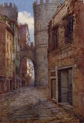Porta Sovrano, mit dem Haus von Christoph Kolumbus, Genua