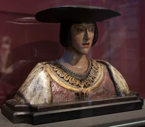 Büste von Karl V. Conrad Meit (?). 1520-1530 (Terrakotta und Holz)