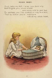Kinderlied: Hush Baby (Chromolithografie)
