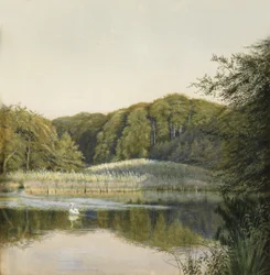 Schwäne auf dem Paddington-Teich, 1860er