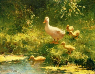 Mutter mit Enten