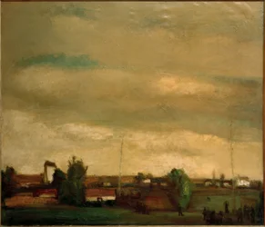 Dorf und Bogenschießen