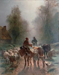 Auf dem Weg zum Markt, 1859