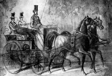 Ein Dandy beim Fahren, 19. Jahrhundert
