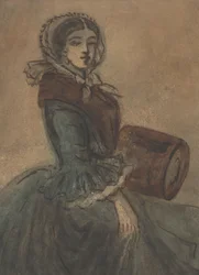 Frau mit Muff