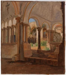 Leerer Klosterhof
