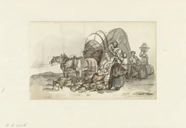 Das Entladen eines Wagens