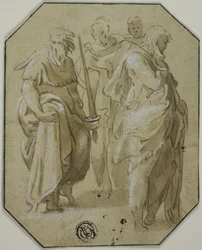 Heiliger Paulus und drei andere stehende Figuren